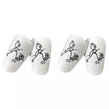 1 пара мини-щитков для голени, крошечные щитки для защиты голени, футбольная защита ног (10х6см Белый)