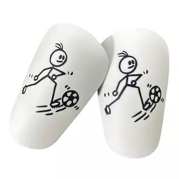 1 пара мини-щитков для голени, крошечные щитки для защиты голени, футбольная защита ног (10х6см Белый)