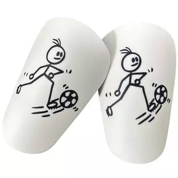 1 пара мини-щитков для голени, крошечные щитки для защиты голени, футбольная защита ног (12x7.8см Белый)