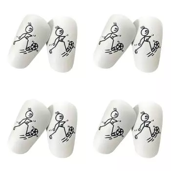 1 пара мини-щитков для голени, крошечные щитки для защиты голени, футбольная защита ног (8x5см Белый)