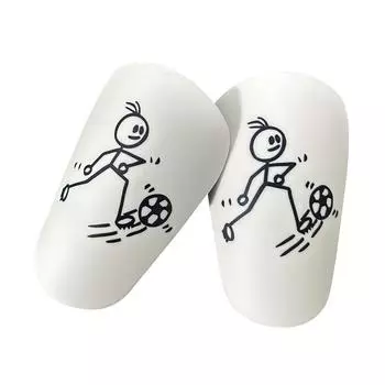 1 пара мини-щитков для голени, крошечные щитки для защиты голени, футбольная защита ног (8x5см Белый)