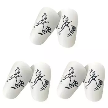 1 пара мини-щитков для голени, крошечные щитки для защиты голени, футбольная защита ног (10х6см Белый)