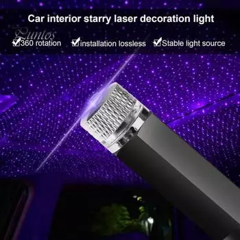 1 пара мини светодиодных проекционных ламп Star Night USB автомобильный потолочный романтический свет вращение на 360 градусов регулируемая плотность звездного света креативный подарок для друзей красный