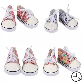 1 пара мини-туфель для кукол BJD 7,5 см, кеды для кукол, кроссовки, холщовая обувь для кукол своими руками Style 4