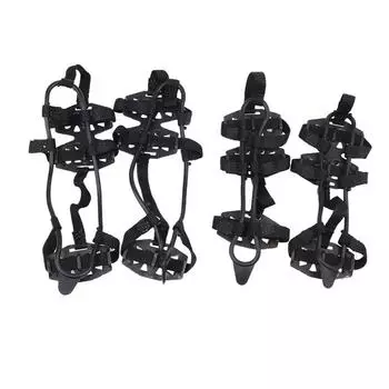 1 пара ML кошек, чехол для обуви, 24 зуба, противоскользящие ледовые захваты, ботинки для походов, ледолазание, шипы, скалолазная цепь L(41 to 46)