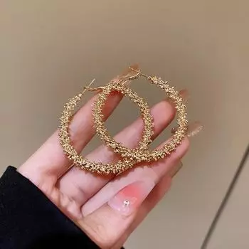 1 пара, модные геометрические круглые серьги-кольца, женские круглые серьги из простого сплава, ювелирные изделия в подарок белый