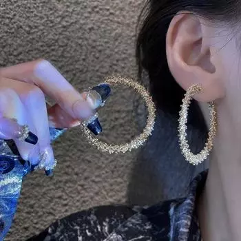 1 пара, модные геометрические круглые серьги-кольца, женские круглые серьги из простого сплава, ювелирные изделия в подарок белый