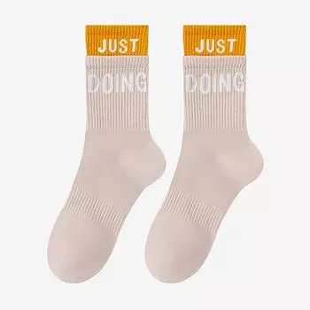 1 пара модных эластичных высоких носков-трубочек, высокоэластичные женские спортивные носки, дышащие, впитывающие пот, для взрослых