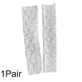 1 пара модных дышащих защитных чехлов для рук Star Mesh в женском стиле, летние ажурные солнцезащитные рукава, тонкий стиль белый