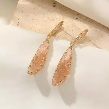 1 пара модных геометрических искусственных кристаллов висячие серьги для женщин кубический цирконий ювелирные изделия аксессуары для вечеринок золотой