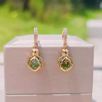 1 пара модных милых висячих сережек в форме овощей зеленого цвета, китайская капуста, украшения для женщин, аксессуары золотой