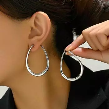 1 пара модных минималистичных преувеличенных сережек в форме капли воды, элегантные женские повседневные уличные серьги, подарок на день учителя, отпуск one-size