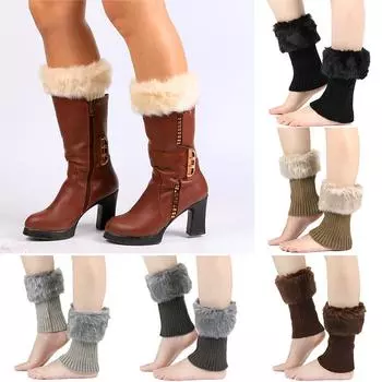 1 пара модных носков, гетры, мягкие, устойчивые к холоду, носки с отделкой, плюшевые, вязаные