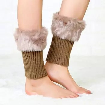 1 пара модных носков, гетры, мягкие, устойчивые к холоду, носки с отделкой, плюшевые, вязаные