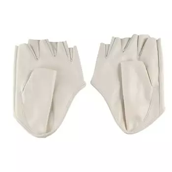 1 пара модных перчаток из искусственной кожи с полупальцами для танцев на пилоне, без пальцев, с полуладонью пурпурно красный