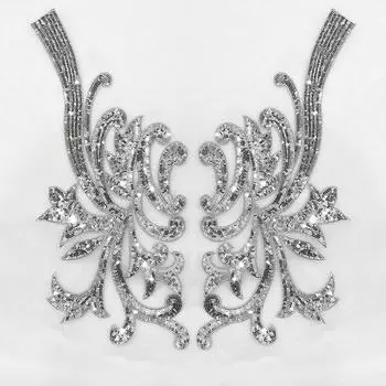 1 пара модных сделай сам винтажных блесток цветочных накладок кружевная ткань шитье вышивка одежда пэчворк