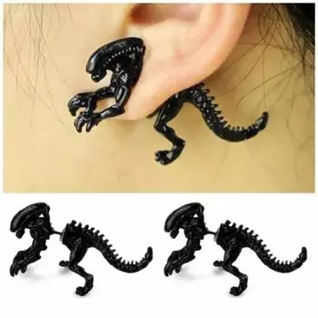 1 пара модных серег, страшный динозавр, монстр, птерозавр, серьги-гвоздики на Хэллоуин, модные крутые подарки для женщин и мужчин 1 pair золотой