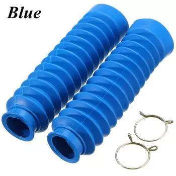 1 пара модных универсальных практичных чехлов на переднюю вилку, гетры для ботинок, чехол, резиновая защита для мотоцикла синий