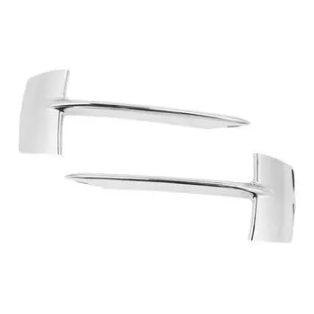 1 пара молдингов нижней решетки переднего бампера, хром 51117325395, накладка на отверстие для противотуманной фары для X5 F15 20142018 BM1038153 BM103915 серебряный