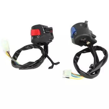 1 пара мотоциклетных 7/8-дюймовых левых и правых переключателей на руль с звуковым сигналом и управлением зажиганием