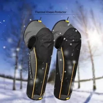 1 пара мотоциклетных наколенников, регулируемый ремень для мотоцикла, ветрозащитный зимний теплый наколенник чёрный