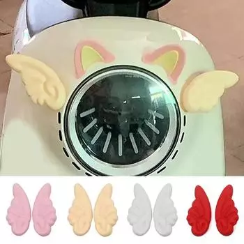 1 пара мотоциклетных шлемов, украшения, угловые крылья, наклейки, украшения для шлема, аксессуары для мотоциклетных велосипедных головных уборов красный