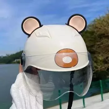 1 пара мотоциклетный шлем, украшение для ушей, клейкий универсальный велосипедный скутер, велосипедный шлем для скейтбординга, декоративный шлем для ушей белый/розовый