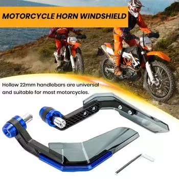 1 пара мотоциклов с защитой рук, лобовое стекло с ЧПУ, универсальный алюминиевый руль 22 мм, ручной руль серебряный
