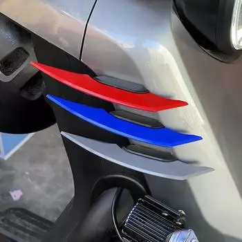 1 пара мотоциклов, скутеров, аксессуары своими руками, универсальные крылья для мотоциклов, аэродинамический спойлер, динамическое крыло, декоративная наклейка чёрный