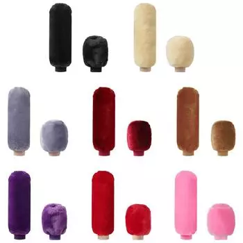 1 пара мягких плюшевых чехлов для ручного тормоза, комплект из плюшевых утолщенных чехлов для ручного тормоза для автомобиля, сменные теплые чехлы для ручного тормоза