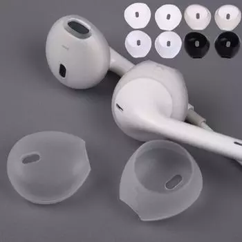 1 пара мягких силиконовых чехлов для наушников-вкладышей AirPods белый