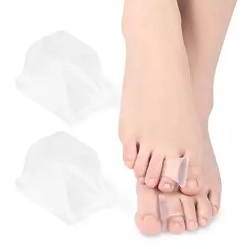 1 пара мягких силиконовых гелевых разделителей для пальцев ног, коррекция косточки большого пальца onesize