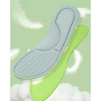 1 пара мягких стельок из пены с эффектом памяти для обуви, мужчин и женщин, дезодорант, впитывающий пот, массаж, спортивные стельки, подошва для обуви для бега 35-36 серый