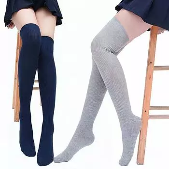 1 пара мягких зимних гольфов в вертикальную полоску для колледжа, длинные теплые гольфы