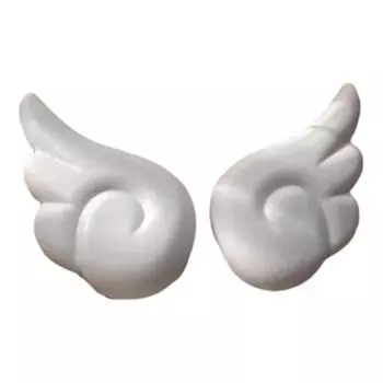 1 пара мультяшная девочка подарок обувь пряжка сделай сам 3D аксессуары для обуви с отверстиями милые крылья ангела шармы для украшения обуви с отверстиями белый