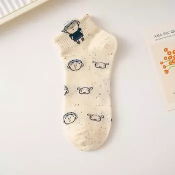 1 пара мультяшных милых носков до щиколотки с Crayon Shin-chan, тонкие дышащие влагоотводящие носки, мягкие удобные носки, девчачьи носки, подарок