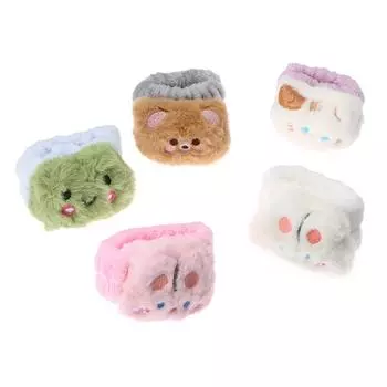 1 пара мультяшный ремешок для мытья лица многоразовый повязка от пота повязка на полотенце гибкий впитывающий ремешок для мытья лица удобный фиолетовый