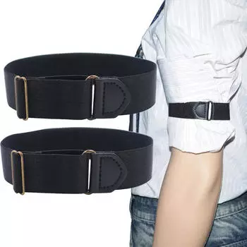 1 пара мужских браслетов-рубашек, эластичный регулируемый рукав, повязка на руку чёрный