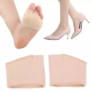 1 пара мужских и женских утолщенных сверхмягких защитных чехлов для большого пальца со встроенной силиконовой подушечкой для передней части стопы LM S (35-39 yards) бежевый