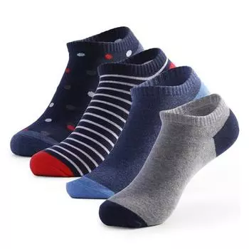 1 пара мужских летних носков с принтом, с низким вырезом, противоскользящие, контрастного цвета, с высокой эластичностью, впитывающие пот, повседневные носки для взрослых, спортивные носки светло-серый