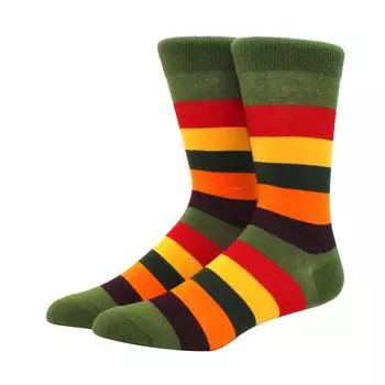 1 пара мужских носков из чесаного хлопка, яркие цветные забавные носки, мужские носки из телячьей кожи для деловых повседневных нарядов, свадебных подарков, sok