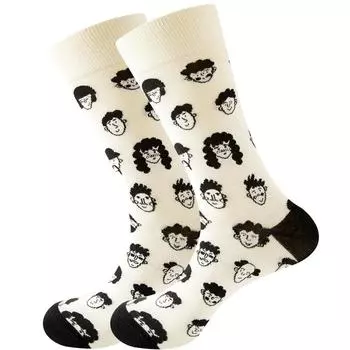 1 пара мужских носков с героями мультфильмов, удобные теплые носки с изображением утки, кокосовой пальмы, пончика, модные носки, подарочные носки в виде торта, полосатые рождественские подарки 39-45