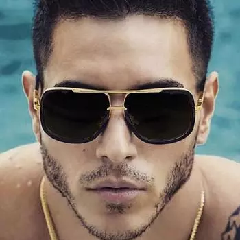 1 пара мужских очков в металлической геометрической оправе в стиле пилота в стиле ретро чёрный