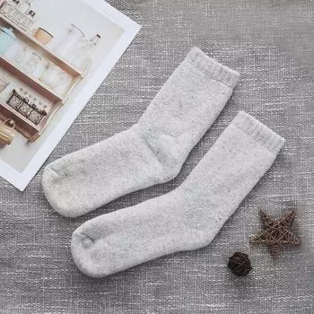 1 пара мужских супер теплых теплых шерстяных зимних носков One size чёрный