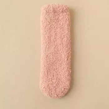 1 пара мужских теплых носков для сна, высококачественные силиконовые нескользящие удобные женские носки, мягкие, однотонные, модные, утолщенные, носки для пола EU 35-45 розовый