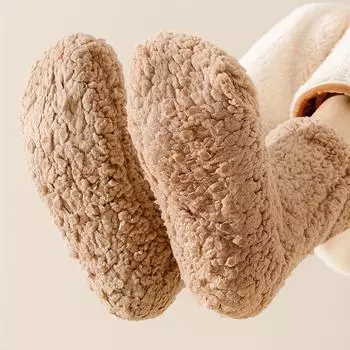 1 пара мужских теплых носков для сна, высококачественные силиконовые нескользящие удобные женские носки, мягкие, однотонные, модные, утолщенные, носки для пола EU 35-45 розовый