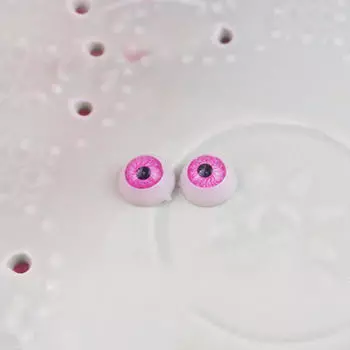 1 пара/набор 12 мм кукольные глазные яблоки полукруглые акриловые глаза для поделок кукольных медведей своими руками розовый