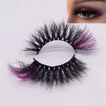 1 пара накладных ресниц, хорошая пластичность, привлекательная гладкая поверхность, норка, красочные пушистые накладные ресницы ручной работы для девочки 10