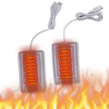 1 пара накладок из углеродного волокна, USB-перчатки с подогревом, накладки на куртку, уличные теплые зимние накладки на жилет, накладки на нагревательную пленку CHINA