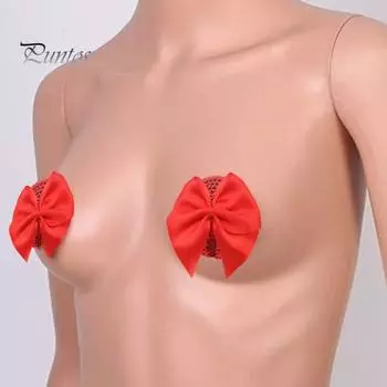 1 пара накладок на грудь, анти-экспозиция, бант и блестки, декор для сосков, многоразовые легкие наклейки на соски, парный секс-товар для вечеринок и свиданий